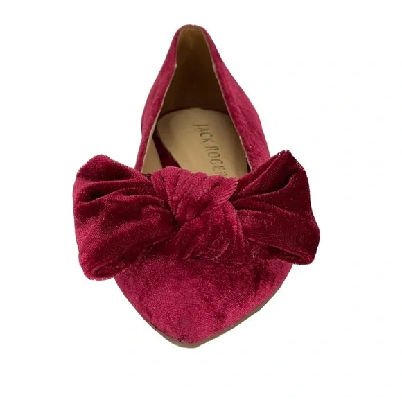 Jack Rogers Heidi Bordeaux Velvet Womens Flats Size 5.5M NWOB - Picture 3 of 16
